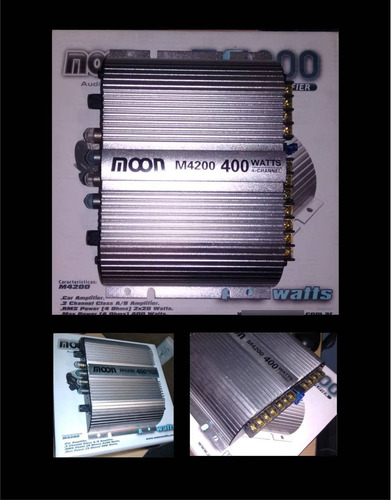 Potencia Moon Para 4 Parlantes 400w 12v 20x2 Rms
