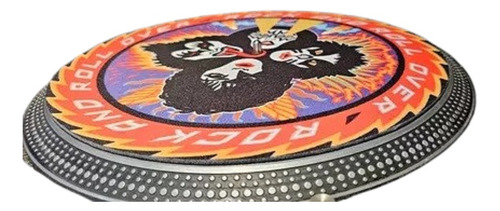 Kiss Rock N Roll Over Slipmat Paño Latex Lo Mejor Djproaudio