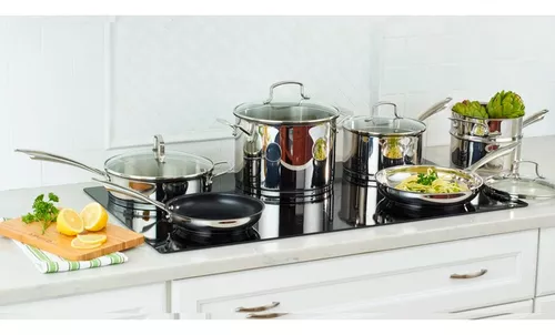 Batería de cocina Cuisinart de acero inoxidable 11 piezas