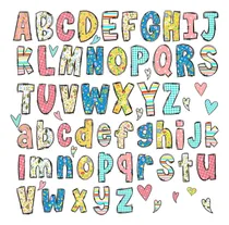 Comprar Calcomanías De Pared Del Alfabeto Letras Abc Pegatizas De De