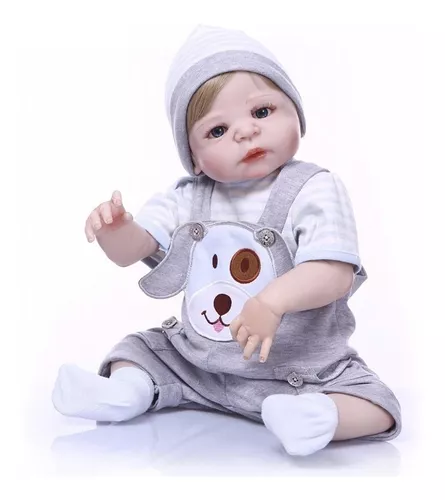 Bebe Reborn Menino 100% Silicone 57 Cm - 12x Sem Juros- Dino