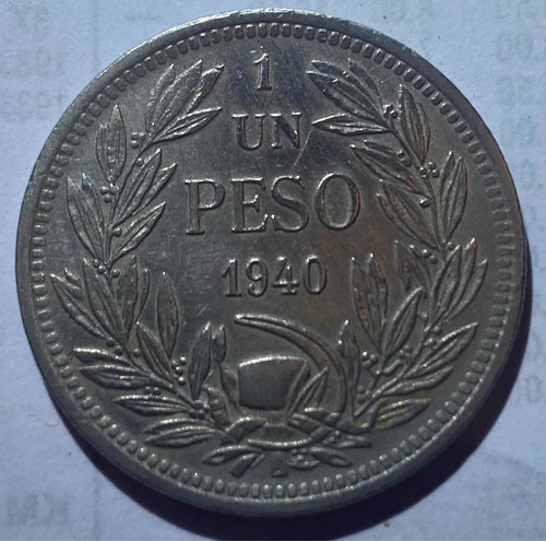Moneda Chilena. Un Peso. Año 1940. Copper-níquel.-