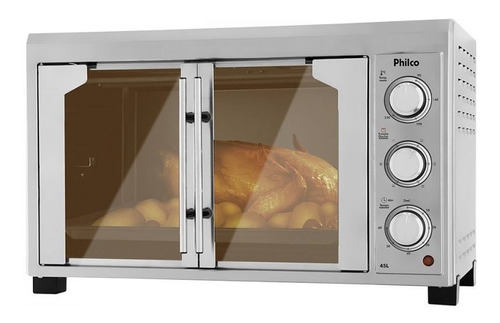 Forno de bancada elétrico Philco PFE45I duo 45L aço inox 220V