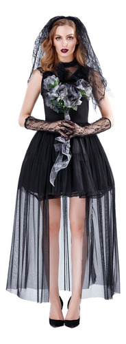 Disfraz De Novia Vampiro Fantasma De Halloween Para Mujer
