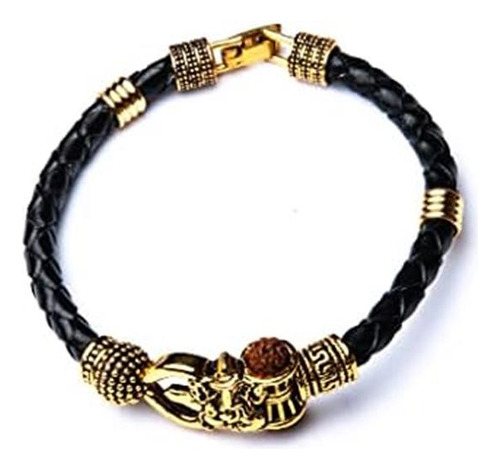 Wonder Care Rudraksha Ganesh Trishul Damroo Kada Para Hombre