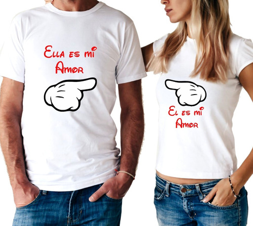 Remera El / Ella Es Mi Amor Enamorados Amistad Amigo Unisex