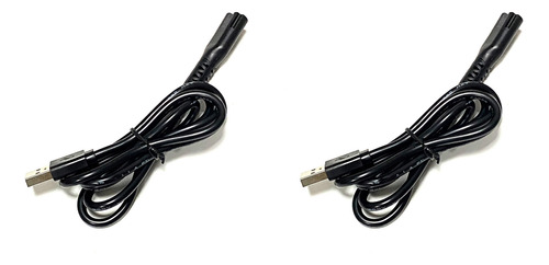 2 Cables De Carga Usb Para Wahl 8148/8591/85048509/1919/2240