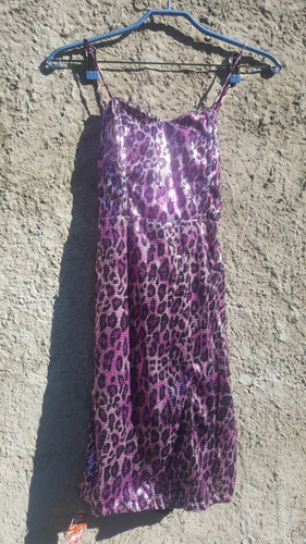 Vestido Animal Print Lentejuelas - Diseño