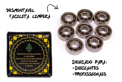Imagem 2 de 3 de Rolamento Skate Sativa 602 Profissional Long Street Cruiser