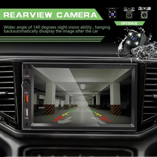 Radio Para Carro Pantalla Bluetooth Usb 7 Con Camara 7020
