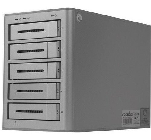 Rocsecure De52 40 Tb 5 X 8 Tb 72 K Usb30 Fw800 Raid Esata En