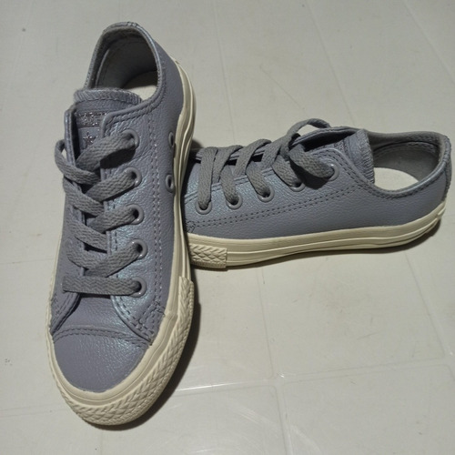 Zapatos All Star Converse Niña Talla 28 (17 Cm) Cuero Gris