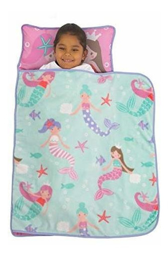 Pink  Aqua Mermaid  Alfombrilla Para Siesta Infantil Co...