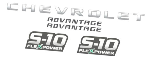Kit Adesivo Chevrolet S10 Advantage Flex Prata 2010 S10kit08