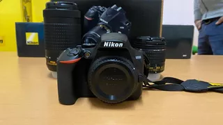 Cámara Dslr Nikon D3500 Lentes Dx Vr 18-55 Mm Y 70-300 Mm