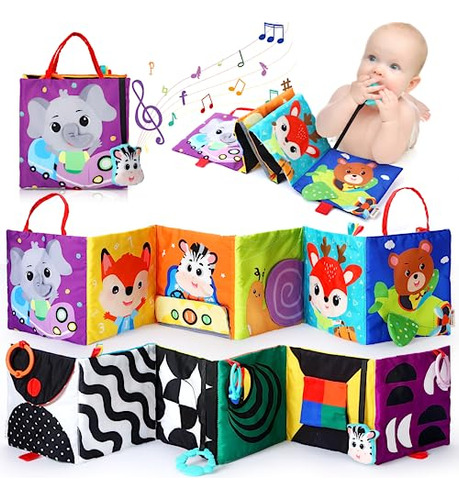 Musicales Baby Books Juguetes 0-6 Meses Alto Contraste Libro