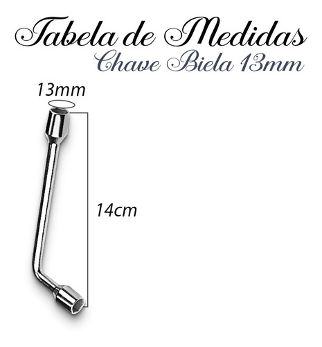 Imagem 6 de 7 de Ferramenta Chave Biela Tipo L 13mm Uso Doméstico Original