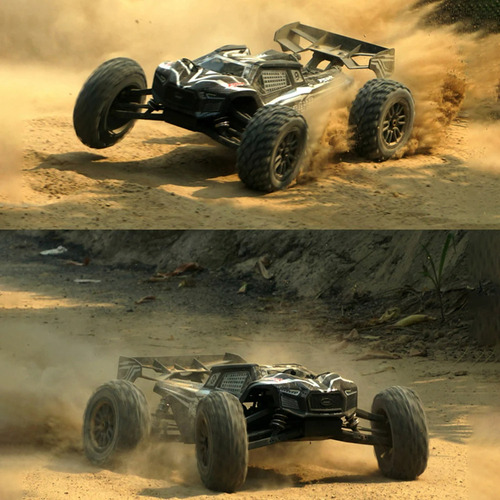 Carro Leopard 6s Automodelo 4wd 110km/h Elétrico Rc 1/8 Cor Preto/branco