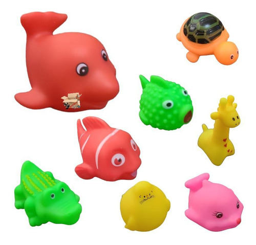 Kit Brinquedos Bichinhos Banho Do Bebê Animais Amigos Do