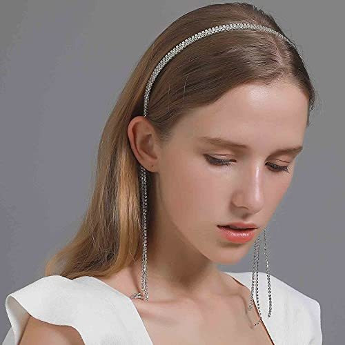 Diadema Yheakne Bling Con Borlas Con Diamantes De Imitación