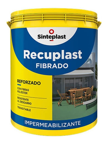 Impermeabilizante Recuplast Fibrado 10 Lts Techos Terrazas