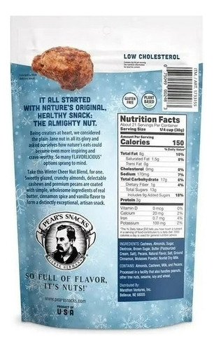 Pear's Snacks Winter Cheer Nut Blend, 624g Importado Usa!