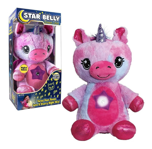 Peluche Star Belly Proyector Luz De Estrellas Infantil