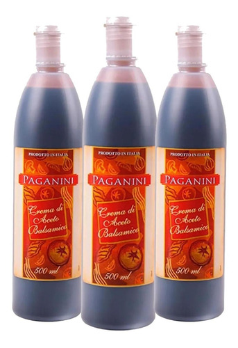 Creme De Aceto Balsâmico Di Modena Igp Paganini 500ml (3x)