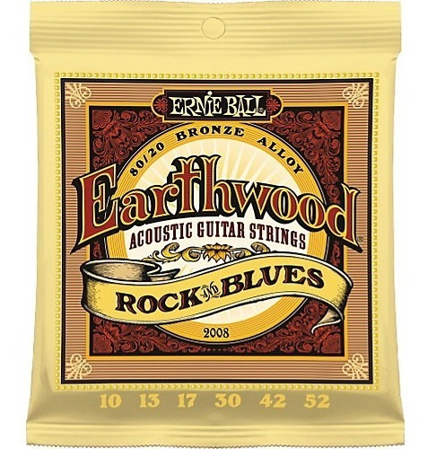 Ernie Ball Cuerdas Guitarra Acustica Rock & Blues 10-52 2008
