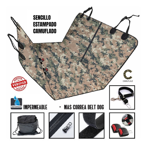 Forro Protector De Sillas Para Carro Impermeable Cover Dog