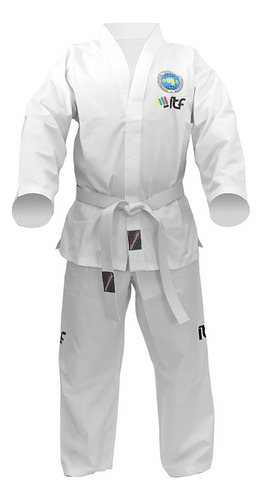 Traje Dobok Uniforme Taekwondo Itf Logo Nuevo Talles 5 6 Y 7