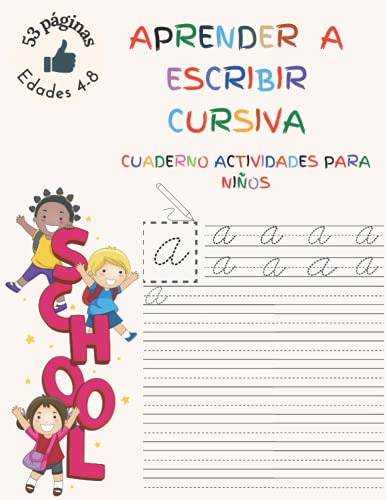 Aprender A Escribir Cursiva Cuaderno Actividades Para Niños: