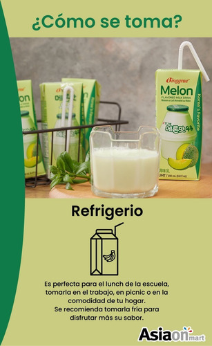 Leche Coreana Sabor Melon Binggrae