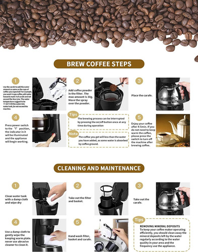 Cafetera Pequeña Gevi Para 4 Tazas, Cafetera Compacta, Wifi