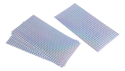 5 Unids / Set Durable Color Brillante Película Plata Plata