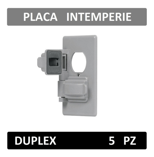 Placa Intemperie Plastica Doble Duplex Exterior (5pz)