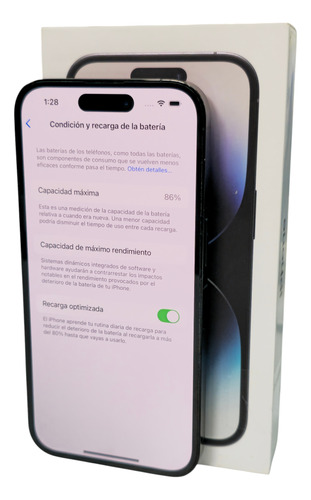 Iphone 14 Pro 256gb Negro Espacial 86 Bateria Con Caja. Negro (Usado)