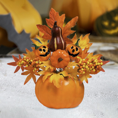 Adorno De Calabaza De Halloween, Centro De Mesa De Estilo F