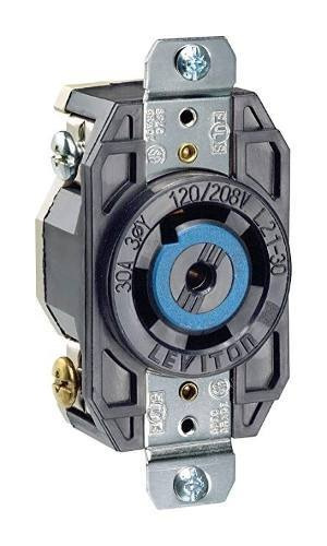 Tomacorriente 4 Polos 5 Hilos 30 Amperes 120-208V Nema L21-30R Leviton 2810