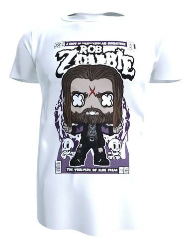 Polera Diseño Rob Zombie Unisex Poliester 