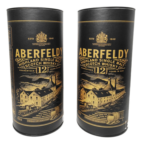 2 Whisky Aberfeldy 12 Anos Single Malte 1 Litro