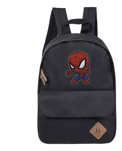 Mochila Preescolar Spider Man 3d Y Estuchera Belug Color Negro