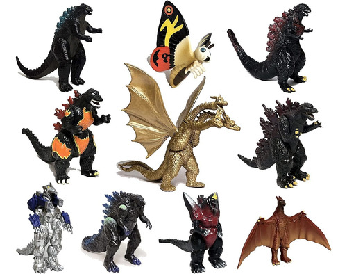 10 Piezas De Figuras De Acción Godzilla Kaiju Modelo Juguete
