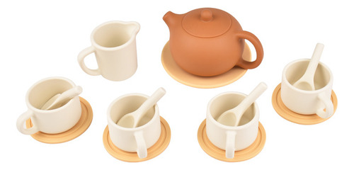 Mini Simulación Tetera Taza Té Silicona Niños Juguetes Set