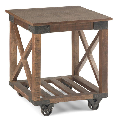 Madera De Mango Sólida De Simplihome Harding Y Metal Mesa De