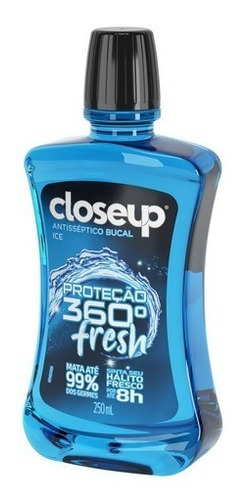 Antisséptico Bucal Proteção 360° Fresh Ice Com Álcool 250ml Closeup