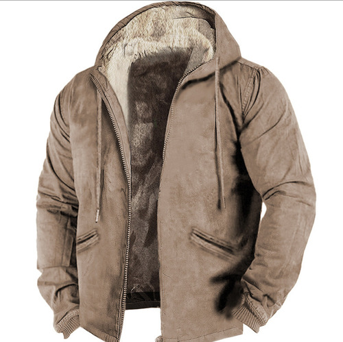 Abrigo Invierno Para Hombre Parka Térmica Con Capucha Gruesa