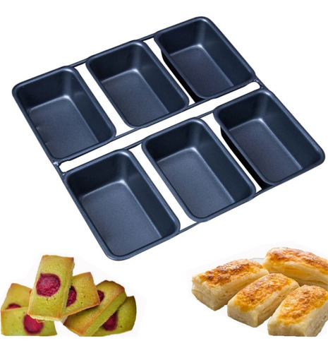 Mini Molde Para Pan De 6 Tazas Para Hornear Pasteles Dulces