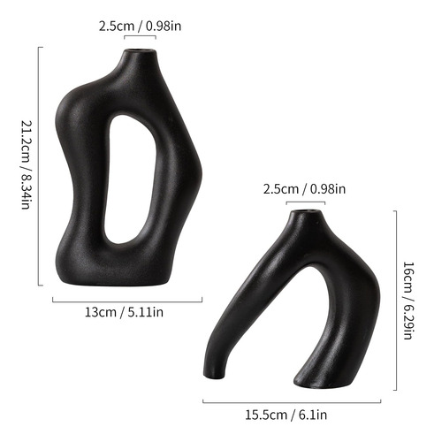 Noevay Juego De 2 Floreros Minimalistas Para Decoración Del