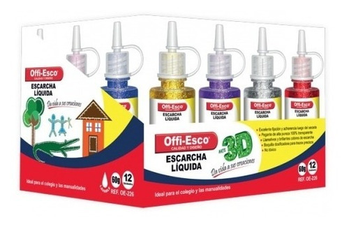 Escarcha Liquida 60 Gr Surtido Offi-esco X 4 Unidades 